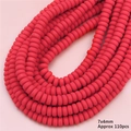 Perline Heishi rosse 7x4mm in argilla polimerica per bracciali fai-da-te, circa 110 pezzi - Rosso