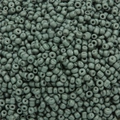 Frosted grey-green glass seed beads for DIY jewelry and handmade necklace crafting - Dark Green