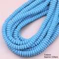 Perline in pasta polimerica azzurra 7x4mm per creazione gioielli fai-da-te 110 pezzi - Azzurro