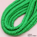 Perline distanziatrici opache verde brillante 7x4mm per gioielli fai da te 110 pezzi - Verde