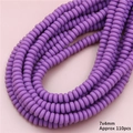 Perline Heishi viola 7x4mm in argilla polimerica per creazione gioielli etnici fai-da-te - Viola