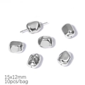 Irregular silver plating CCB beads 15x12mm for DIY handmade jewelry making - Irregular Beads / 15x12mm (10 Pieces/Pack) / Silver