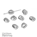Irregular silver CCB beads 12x10mm for DIY jewelry making 30 pieces per pack - Irregular Beads / 12x10mm (30 Pieces/Pack) / Silver