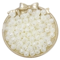 Creamy white rose shaped acrylic pearl beads for DIY handmade jewelry crafts - Rose / 12mm (30g/Pack, Approx. 55 Pcs) / Artificial Pearl White