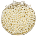 Creamy white acrylic rose beads with pearl finish for DIY jewelry and bracelets - Rose / 6mm (30g/Pack, Approx. 300 Pcs) / Artificial Pearl Beige