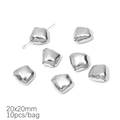 Irregular silver plating beads 20x20mm for DIY jewelry making 10 pieces pack - Irregular Beads / 20x20mm (10 Pieces/Pack) / Silver