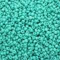 Handmade DIY glass seed beads in matte mint green finish for jewelry making and crafts - Turquoise Green