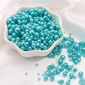 Sky blue ABS faux pearl beads set for DIY jewelry making in various sizes from 2mm to 10mm - 10g/Bag (Approx. 150 Pcs) / Lake Blue