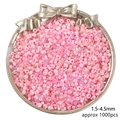 Pink assorted glass seed beads 1.5-4.5mm set for handmade DIY jewelry making - 50# Mixed Shape Loose Beads Set / 1.5-4.5mm (30g/Pack Approx 1000pcs) / Mixed Pink Tones