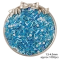 Blue mixed glass seed beads set for DIY jewelry making 1.5 to 4.5mm with 1000 pieces - 52# Mixed Shape Loose Beads Set / 1.5-4.5mm (30g/Pack Approx 1000pcs) / Mixed Blue Tones