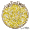 Mixed yellow and white glass seed beads 1.5-4.5mm in a decorative silver tray - 55# Mixed Shape Loose Beads Set / 1.5-4.5mm (30g/Pack Approx 1000pcs) / Mixed Yellow Tones