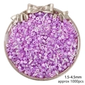 1000pcs purple mixed glass seed beads 1.5-4.5mm in a decorative golden tray - 57# Mixed Shape Loose Beads Set / 1.5-4.5mm (30g/Pack Approx 1000pcs) / Purple Series