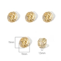 Vintage 11mm transparent acrylic beads with golden engraving for DIY jewelry - Braided Flat Bead / 45 Pieces/Pack