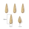 Baroque acrylic teardrop beads with gold spiral filigree, 36x10mm size for DIY jewelry - Water Drop / 15 Pieces Per Pack