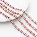 Faceted purple AB coating long trumpet crystal beads for DIY handmade jewelry crafts - 11x6mm (48 Pieces/Pack) / Purple