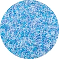 Blue and lavender iridescent glass seed beads for handmade DIY jewelry crafting - Deep Sea Blue Tones