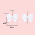 Kleurrijke 29mm transparante vlinderkraal in parelwit voor DIY-sieraden maken - Strik / 4-Delige Set / Transparant