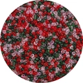 Mélange de perles de rocaille irisées rouge, vert et rose 2-3mm pour création bijoux - Pack de 30g / Couleurs de Noël