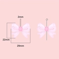 Roze doorschijnende acryl vlinderkraal voor DIY sieraden maken maat van 29 mm - Strik / 4-Delige Set / Roze