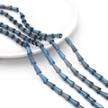 Faceted blue crystal glass cone beads for DIY jewelry making and handmade earrings - 7x4mm (68 Pieces/Pack) / Dark Blue