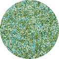 Mix of mint, blue, and yellow translucent seed beads for DIY jewelry making - Green Forest Tones