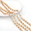 Faceted champagne amber glass tower beads for DIY jewelry and earring making - 7x4mm (68 Pieces/Pack) / Champagne