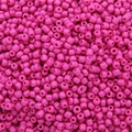 Perles de rocaille rose foncé pour bijoux DIY avec finition mate et forme uniforme - 1000 capsules / Rose rouge