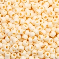 Creamy beige acrylic pony beads with large holes for DIY jewelry and hair braids - Approx. 100 Pieces/Pack / Creamy White (32#)