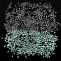 Luminous glass seed beads for DIY jewelry making with light green glow effect - 2mm/10g / White