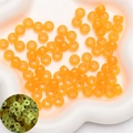 Glow in the dark bright orange acrylic barrel beads for DIY hair braiding and jewelry - Glow in the Dark / Approx. 100 Pieces/Pack / Orange