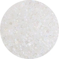 2mm iridescent white glass seed beads with AB coating for DIY jewelry making and crafts - 10g/Pack (Approx. 1000 Pcs) / White