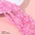 Pink irregular cat eye crystal beads 4-9mm for DIY handmade jewelry and bracelets - Pink Size Approx. 4-9mm Hole Diameter Approx. 1mm 80cm/strip (approx. 200 Pieces)