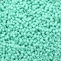 Perles de rocaille vert menthe mat pour la création de bijoux et tissage artisanal - 1000 capsules / Bleu vert clair