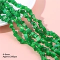 Green irregular cat eye crystal beads for handmade jewelry DIY bracelets 4-9mm - Dark Green Size Approximately 4-9mm Hole Diameter Approximately 1mm 80cm/strip (approximately 200 Beads)