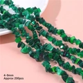 Irregular green cat eye stone beads for DIY jewelry 4-9mm size approx 200pcs pack - Green With Holes Size Approximately 4-9mm Hole Diameter Approximately 1mm 80cm/strip (approximately 200 Pieces)