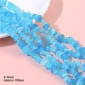 Irregular blue cat eye stone chips 4-9mm beads for DIY jewelry making 200pcs - Lake Blue Size Approx. 4-9mm Aperture Approx. 1mm 80cm/strip (approx. 200 Beads)