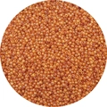 Orange iridescent seed beads with pearlescent finish for DIY jewelry making and crafts - Brown