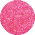 Pink transparent acrylic barrel beads with large holes for DIY jewelry and hair braids - Approx. 100 Pieces/Pack / Dark Pink (04#)