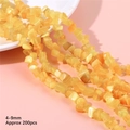 Irregular yellow cat-eye stone beads 4-9mm for DIY handmade jewelry and bracelets - Dark Yellow Color Size Approximately 4-9mm Pore Diameter Approximately 1mm 80cm/strip (approximately 200 Pieces)