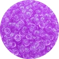 Transparent purple acrylic pony beads with large holes for DIY jewelry and hair braiding - Approx. 100 Pieces/Pack / Light Purple (05#)