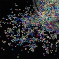 Bunte gemischte Mini-Glas-Blasenperlen für DIY-Handwerk und Handyhüllendekor - 30g/Packung Durchmesser 2-3.5mm / Zufällige Mischfarben