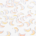 Opal finish crescent moon glass beads with pre-drilled holes for DIY jewelry making - 10 Pieces Pack / Imported Colorful