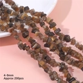 Irregular 4-9mm grey cat eye crystal beads for handmade DIY jewelry making, 200pcs - Dark Brown Size Approx. 4-9mm Hole Diameter Approx. 1mm 80cm/strip (approx. 200 Pieces)