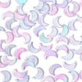 Translucent crescent moon resin beads with gold foil for DIY handmade jewelry crafts - 10 Pieces Pack / Blue Purple Gold Foil