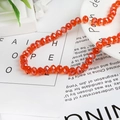 8mm faceted orange crystal glass beads with reflective finish for DIY jewelry - 8mm 1 Strand/Pack (Approx. 65 Beads/Strand) / Water Pink AB
