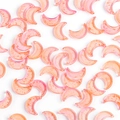 Mondsichel-Anhänger aus Glas in Rosa-Orange-Verlauf für DIY-Schmuck und Haarschmuck - 10er Pack / Orange Goldfolie