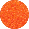 Translucent orange acrylic pony beads with large holes for DIY jewelry and hair braiding - Approx. 100 Pieces/Pack / Orange Red (16#)