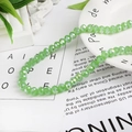 Strand of 8mm faceted light green crystal glass beads for DIY jewelry making - 8mm 1 Strand/Pack (Approx. 65 Beads/Strand) / Medium Green Jade AB