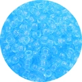 Translucent bright blue acrylic pony beads for DIY bracelets and African hair braids - Approx. 100 Pieces/Pack / Baby Blue (17#)
