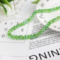 8mm green faceted glass rondelle beads for handmade DIY jewelry making and bracelets - 8mm 1 Strand/Pack (Approx. 65 Beads/Strand) / Green AB